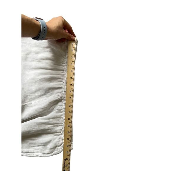 NEW J.Crew Tall Linen Lined Pants White Pull On size 12 - Picture 5 of 10